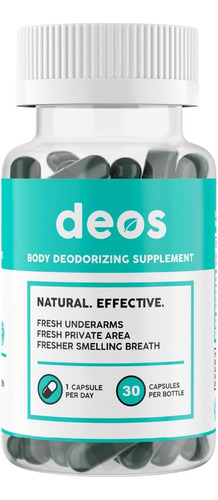 Deos - Suplemento Naturales De Desodorante Interno 30 Caps Sin Sabor