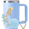 6pcs Accesorios Para Stanley Adorno Con Pajita Con Lazo Cup Celeste