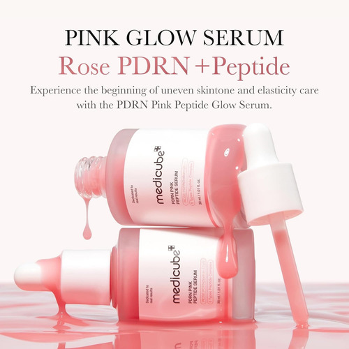Sérum Facial Medicube Suero De Péptidos Rosa Pdrn 30 Ml Para Uso Diurno Y Nocturno Para Todo Tipo De Piel