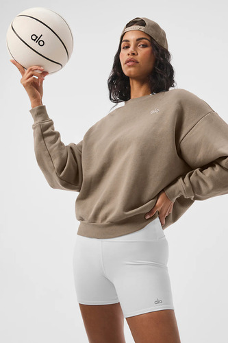 Alo Yoga Campera Accolade Crew Neck Buzo Marrón Claro L - 12 Accolade Crew Neck