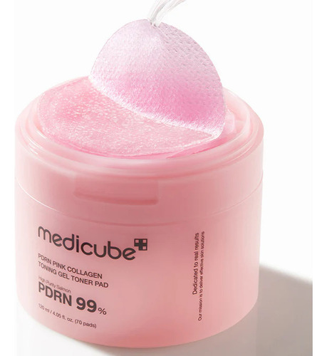 Medicube Pdrn Pink Colageno Tonico Gel - 70 Almohadillas Mixta Día/noche