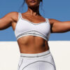 Alo Yoga Corpiño Deportivo Airbrush Original Blanco Alisa La Silueta Xl