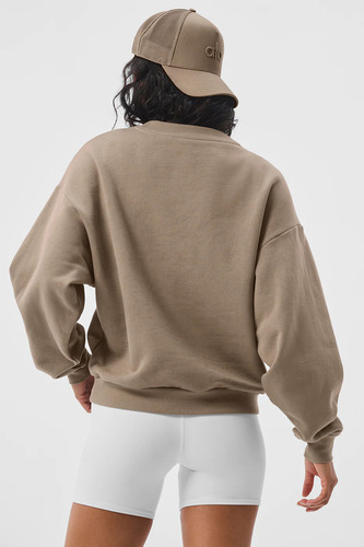 Alo Yoga Campera Accolade Crew Neck Buzo Marrón Claro L - 12 Accolade Crew Neck