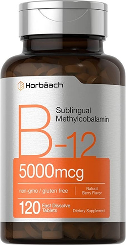 Vitamina B12 Sublingual 5000mcg 120 Tab Horbaach