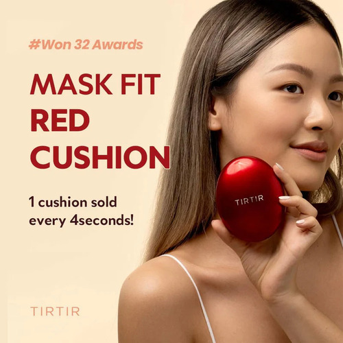 Tirtir Maskfit Red Cushion - Maquillaje Coreano Tono 23n Sand