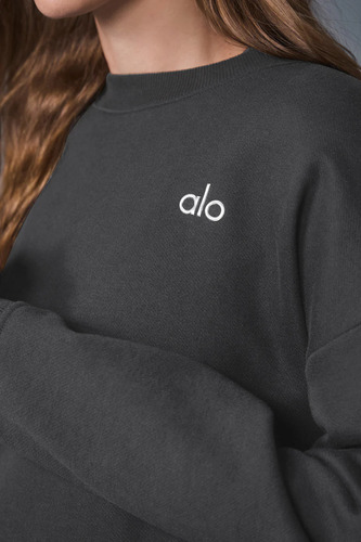 Alo Yoga Campera Accolade Crew Neck Buzo Negro Claro Xl - 16 Accolade Crew Neck