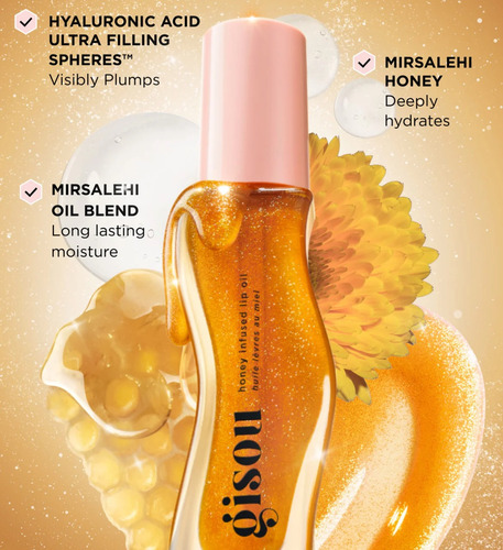Gisou Aceite Labial Hidratante De Miel - Shimmer Glow