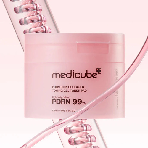 Medicube Pdrn Pink Colageno Tonico Gel - 70 Almohadillas Mixta Día/noche