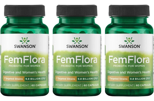 Swanson Femflora Suplemento Probiótico Femenino -60capsula Sin Sabor