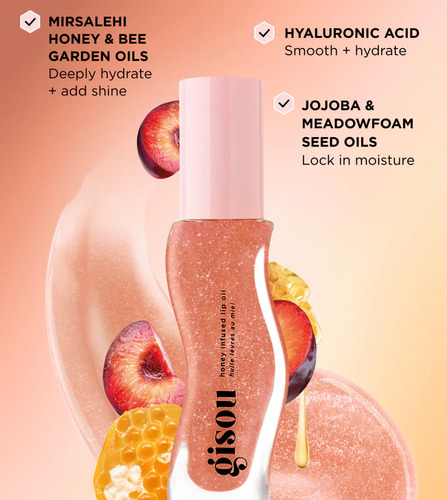 Gisou Honey Inflip Labial Gloss Hidratación Natural Y Brillo Glazed Plum