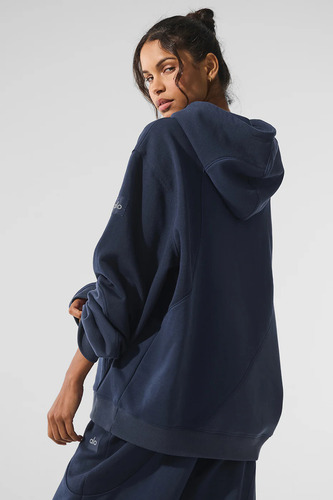 Alo Yoga Chompa Buzo Hoodie Unisex Make Waves Original S - 4 Azul Marino Make Waves