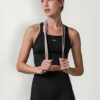 Alo Yoga Musculosa Deportivo Seamless Ribbed Bra Tank Negro Textura Acanalada Ribbed M - 34
