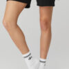 Medias Alo Yoga Originales Throwback Sock Blanco White/black S