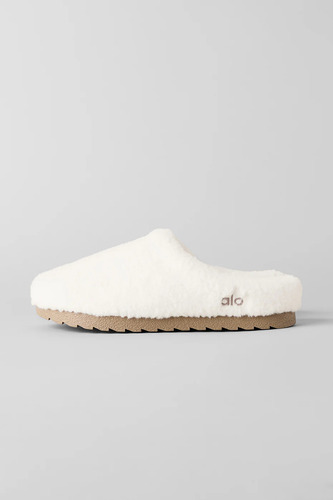 Alo Yoga Pantuflas Ojotas Recovery Slipper Comodidad Total Blanco Sherpa Recovery Slipper 43 Ar