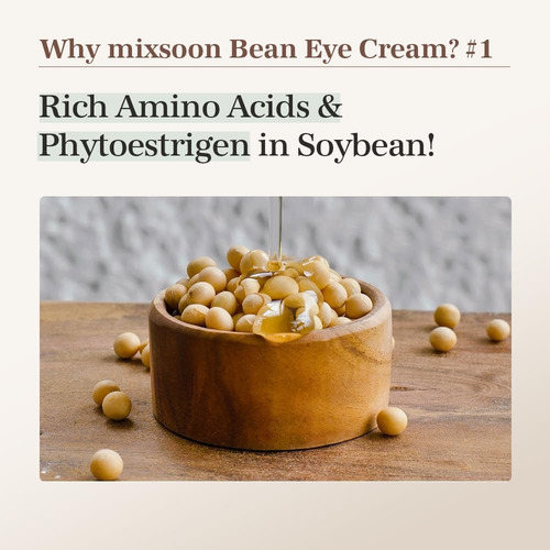 Mixsoon Crema De Ojos Con Extracto De Frijol Hidratación Madura Día/noche