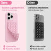 Sopapa Soportes De Silicona Telefono Con Agarre Adhesivo Rosa Pálido Ventosas De Doble Cara