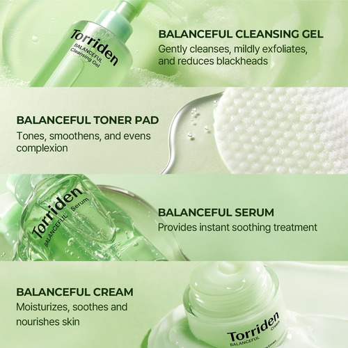 Torriden Balanceful Trial Kit 4 Para Piel Sensible, Grasa
