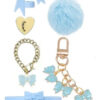 6pcs Accesorios Para Stanley Adorno Con Pajita Con Lazo Cup Celeste