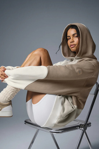 Alo Yoga Chompa Buzo Hoodie Unisex Make Waves Original L - 12 Marron Y Beige Make Waves