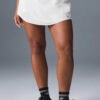 Alo Yoga Pollera Short Deportiva Match Point Skirt Original Blanco L - 12