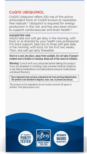 Suplemento Detario Nordic Naturals Ubiquinol 100mg Coq10 En Pote Con 60 Capsulas Blandas Sin Sabor
