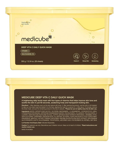 Medicube Deep Vita C Daily Quick Mask Mascarilla Facial X30h Grasa