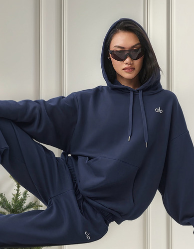 Alo Yoga Campera Chompa, Accolade Hoodie Unisex Azul Marino Xl - 16 Accolade Hoodie