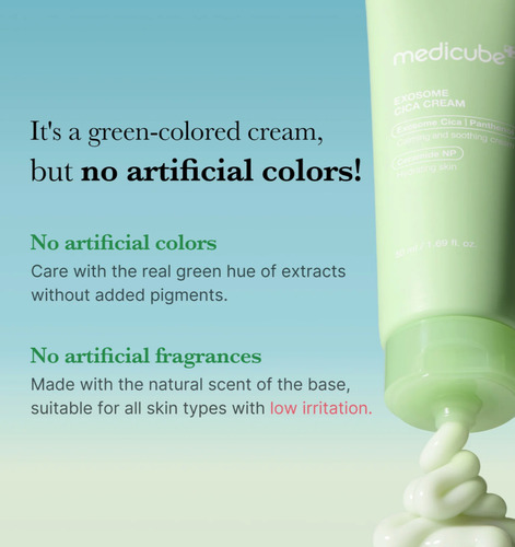 Medicube Exosome Cica Crema Calmante Hidratante Piel Sensibl Sensible Día/noche
