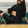 Alo Yoga Buzo Canguro Accolade Full Zip Hoodie Oversi Xl - 16 Negro Accolade Full Zip