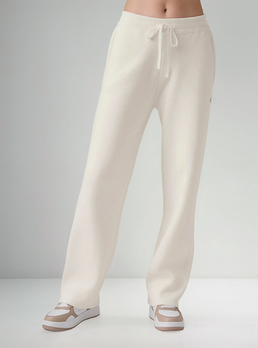 Alo Yoga Pantalon Recto Oversized - Original Beige Scholar Straight M - 8