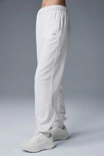 Alo Yoga Pantalón Jogger Deporti Accolade Sweatpant Unisex Blanco French Terry Xl - 16