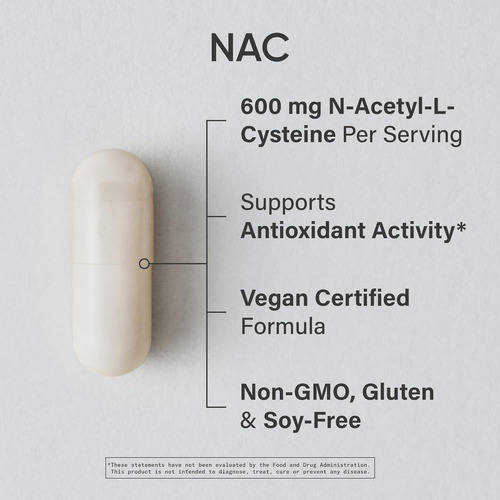 Sports Research Nac N-acetilcisteína 600 Mg 90 Cáps Vegetal Sin Sabor