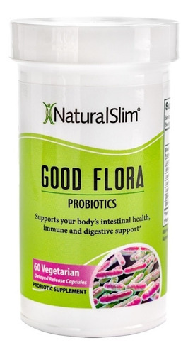 Naturalslim Good Flora Probiticos X 60 Capsulas Vegetariano Sabor Sin Sabor