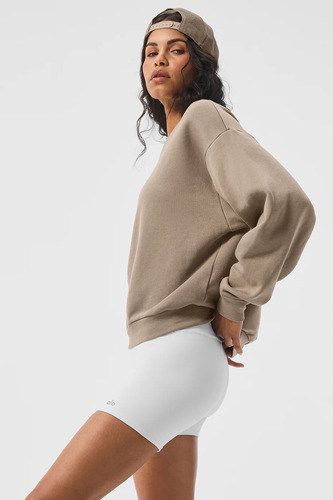 Alo Yoga Campera Accolade Crew Neck Buzo Marrón Claro L - 12 Accolade Crew Neck