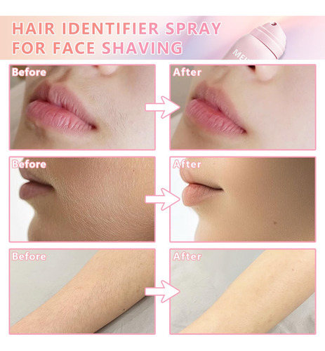 Spray Identificador De Vello Facial Lemonsac Depilación Pr Blanco