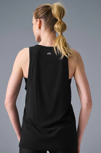 Alo Yoga Blusa Musculosa Deportiva Alo Everyday Modal Rib Negro Lisa M