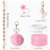 Accesorios Siliconapara Vasos Stanley Llaveros Rosa Brillos Rosa Con Brillos