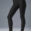 Alo Yoga Legging Airlift 7/8 Tiro Alto - Original Negro High-waist Airlift 16 - 18