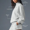 Alo Yoga Buzo Unisex Accolade 1/4 Zip Pullover Estilo Overs Xs - 2 Gris Claro Accolade 1/4 Zip