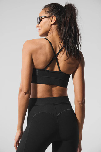Alo Yoga Corpiño Deportivo Alosoft Relay Top - Original Negro Alosoft Relay M