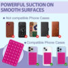 Sopapa Soportes De Silicona Telefono Con Agarre Adhesivo Fucsia Ventosas De Doble Cara