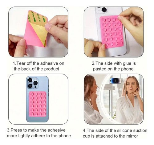 Soporte Sopapa Para Celular Universal Por Unidad Rosa - Imagen 4