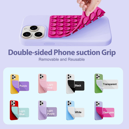 Sopapa Soportes De Silicona Telefono Con Agarre Adhesivo Fucsia Ventosas De Doble Cara