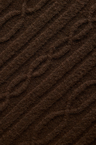 Alo Yoga Buzo Cable Knit Suéter Tejido De Corte Cropped S - 4 Marrón Oscuro Cropped Winter