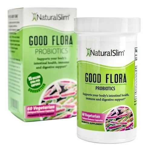 Naturalslim Good Flora Probiticos X 60 Capsulas Vegetariano Sabor Sin Sabor