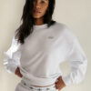 Alo Yoga Remera Ccolade Crew Neck Pullover Suéter De French Blanco French Terry Con Textura Lisa Por Fuera Y Afelpada Por Dentro L - 36