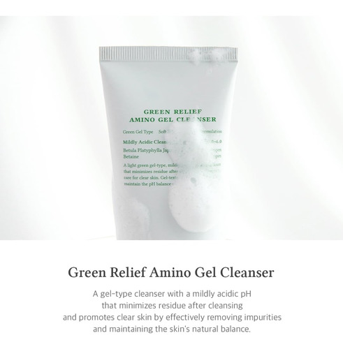 Dr.althea Green Relief Amino Gel Limpiador Veganfacial 100ml Acneica Día/noche