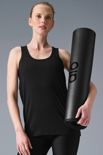 Alo Yoga Blusa Musculosa Deportiva Alo Everyday Modal Rib Negro Lisa M