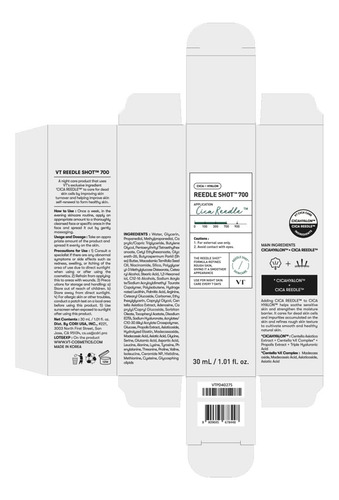 Vtcosmetics Cica Reedle Shot 700 Suero Exfoliante Microaguja Todo Tipo De Piel Noche