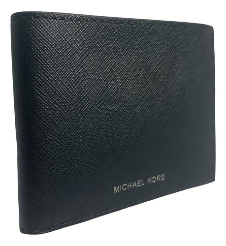 Cartera Hombre Caballero Michael Kors 9206 Color Negro Diseño De La Tela Liso